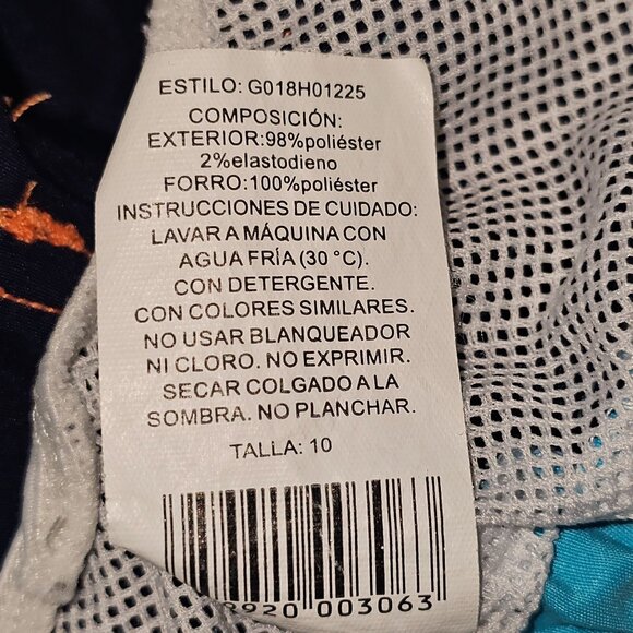 725 Originals Swim Shorts With Side Pocket & Drawstring Waist Boys Size 10 - Picture 3 of 3